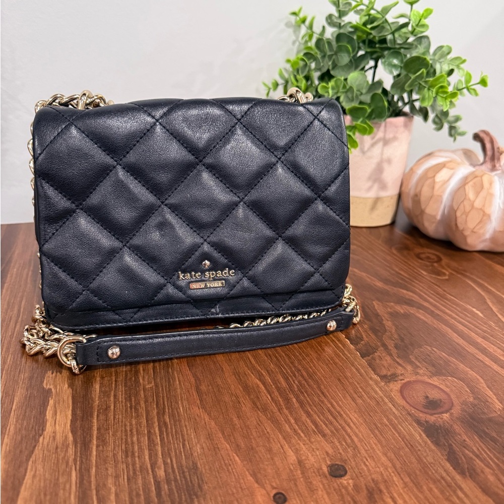 Kate Spade Quilted Black Crossbody Bag